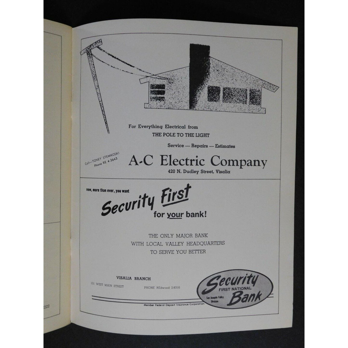 College Sequoias Tulare Civic Light Opera "The King and I" 16p Program 1959