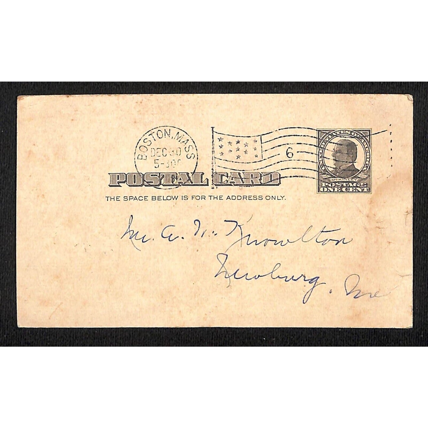 Malden, MASS 1910 Converse Rubber Shoe Co. Postal Card VGC