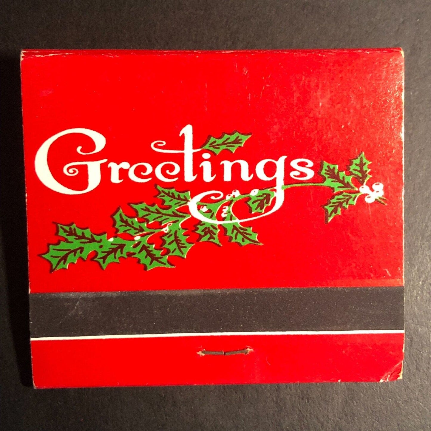 Dupage Auto Wreckers West Chicago "Greetings" Holly Full Matchbook c1974-84 VGC