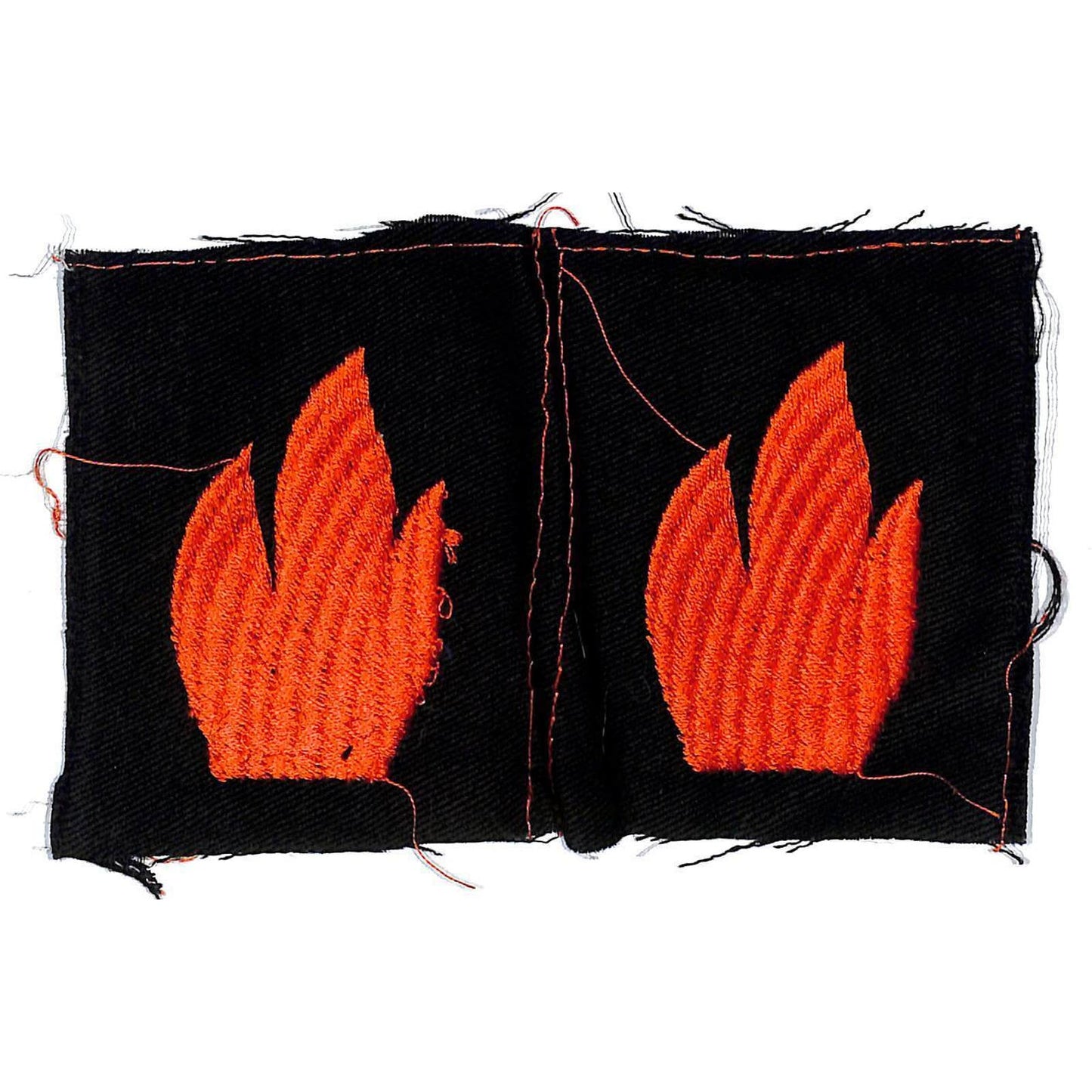 "Flames" Pair of Vintage Embroidered Patches c1960's-70's VGC