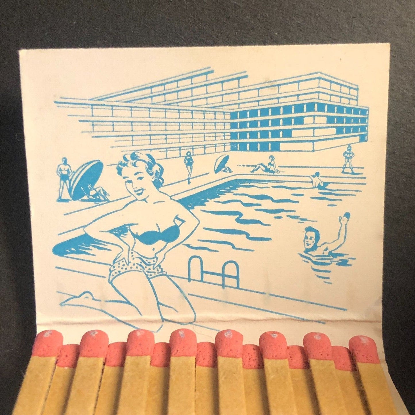 Lake Tower Motel Chicago Full Vintage Matchbook c1960's VGC Scarce