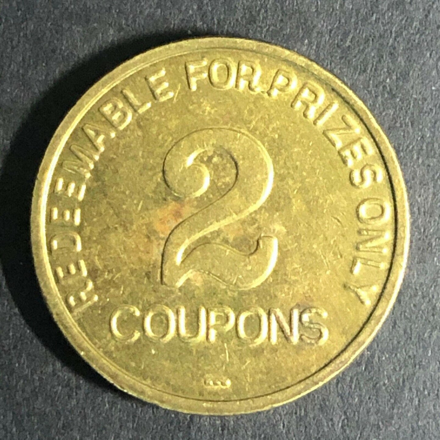 20.35mm Tilt Family Amusement Center Brass Arcade Token - Fauver Collection