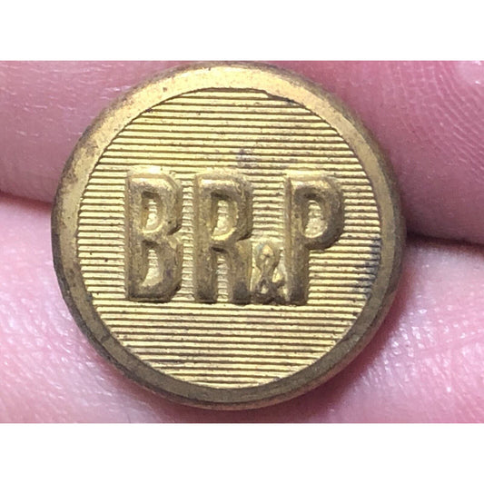 BR&P Brass Uniform Button 1/2" Browning King Co. - Scarce