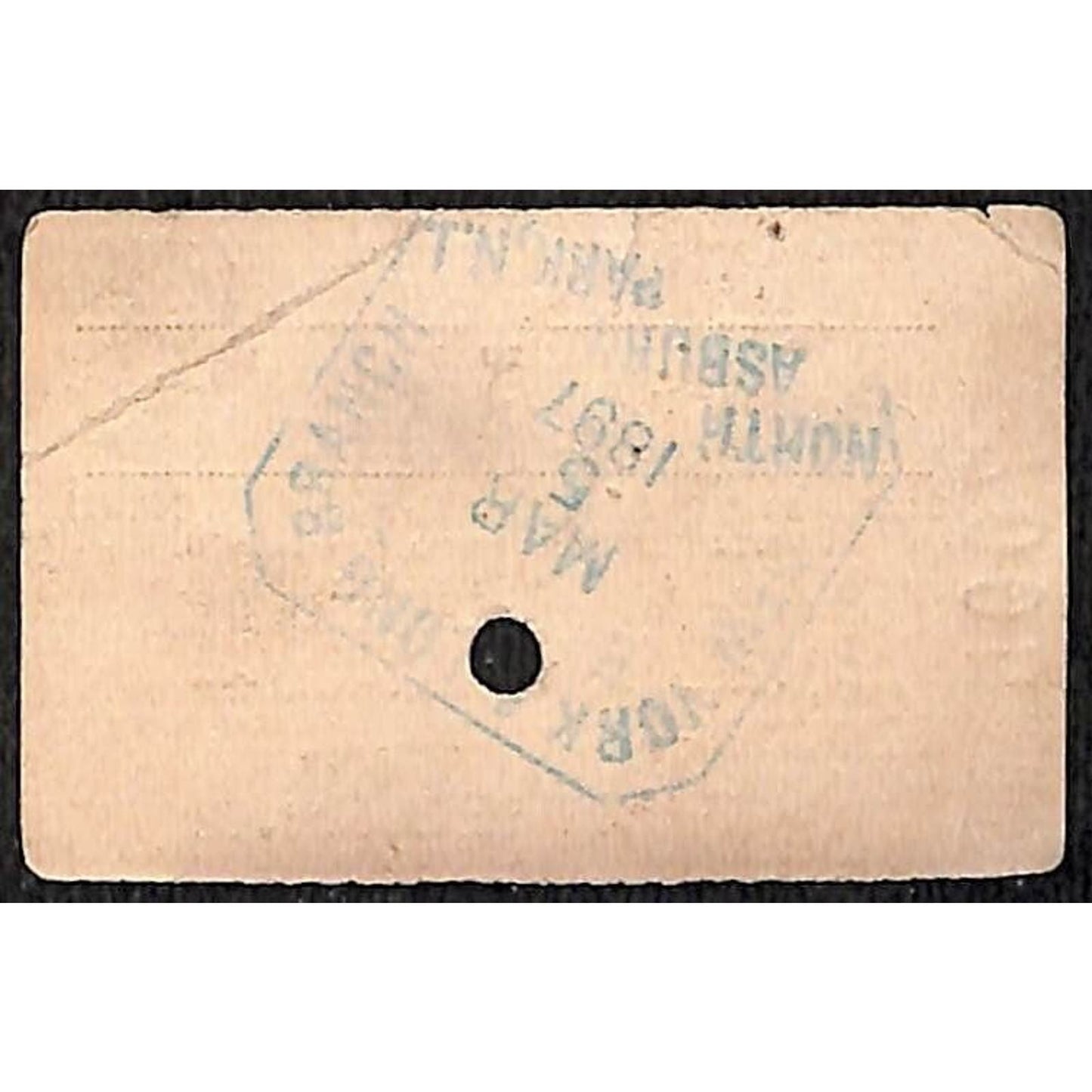 New York & Long Branch Railroad 1897 Ticket N. Asbury Park Brighton ? #7095