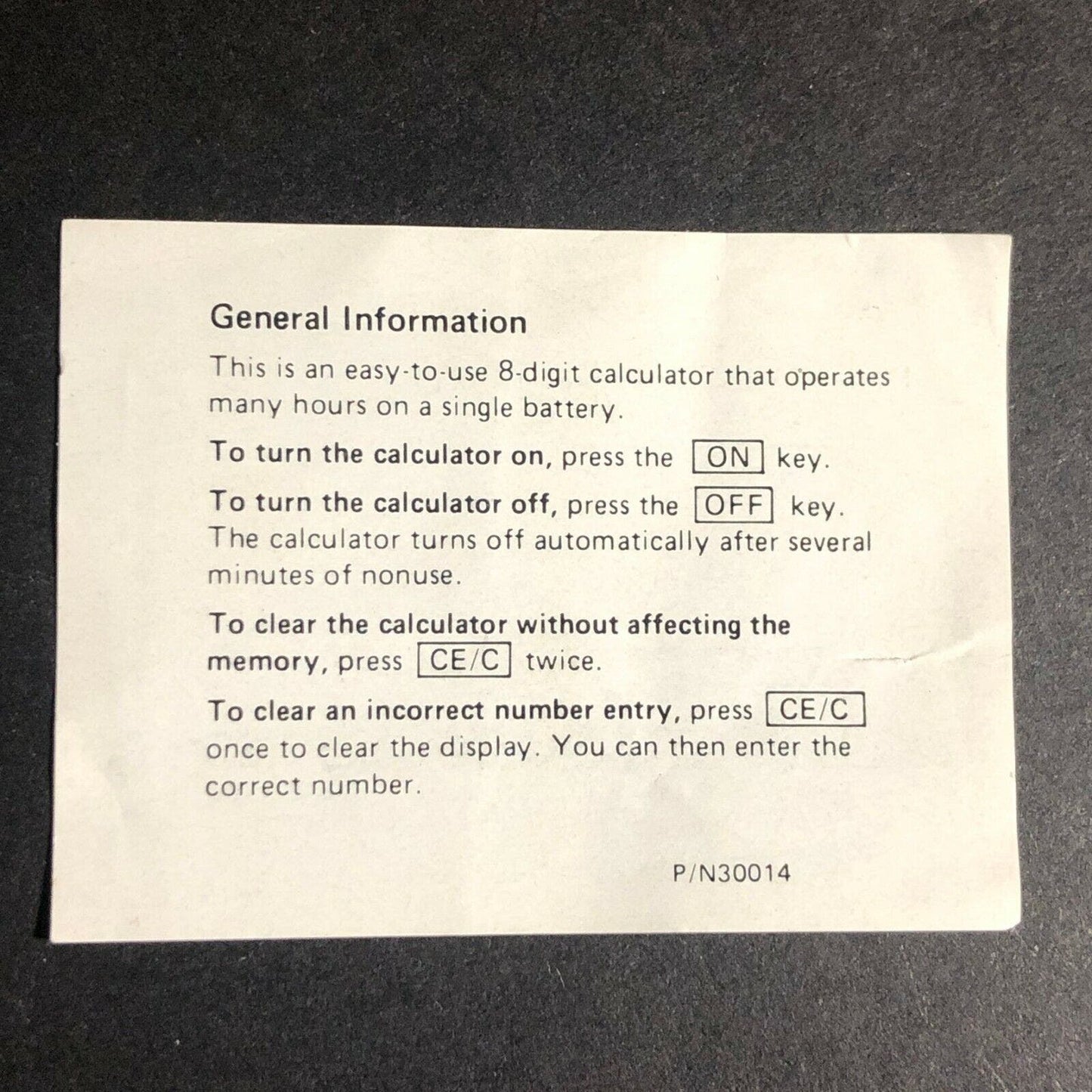 Vintage 1990's Calculator Disguised as a Matchbook