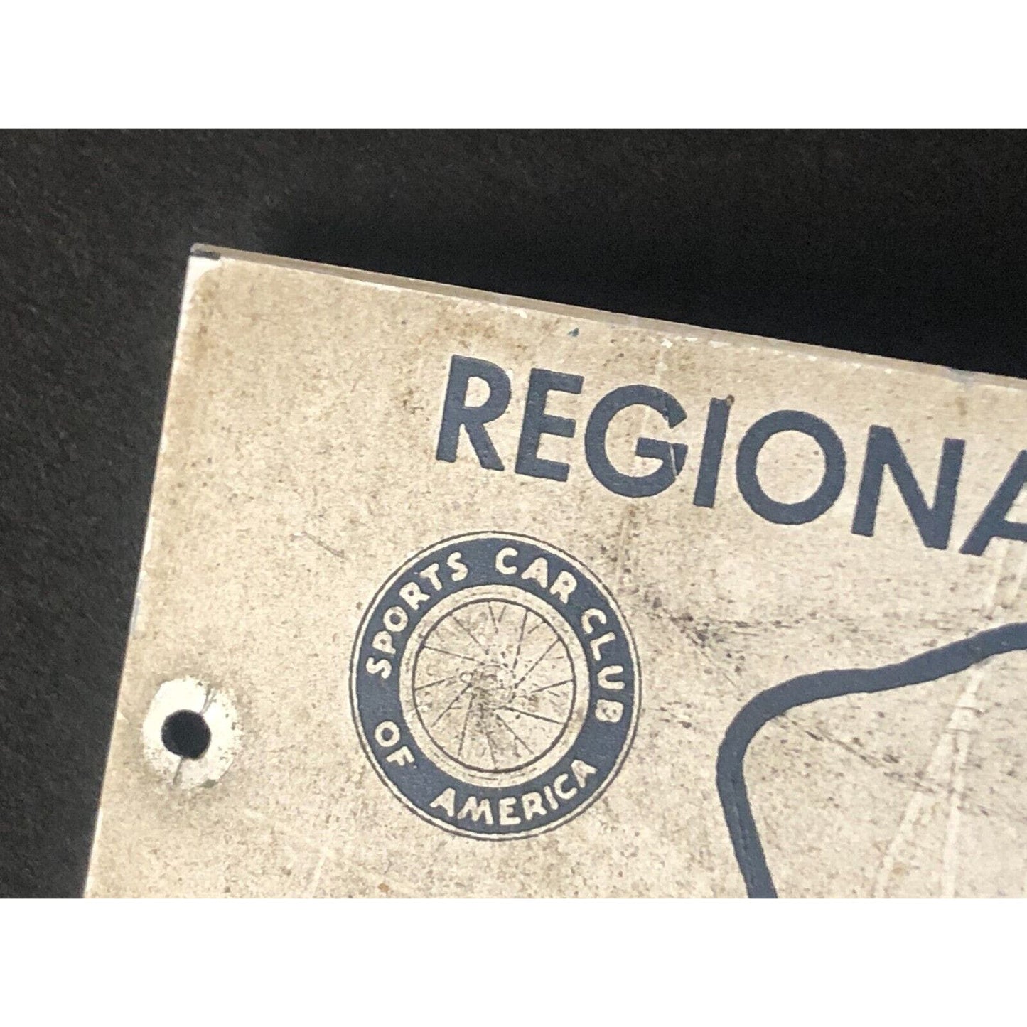 SCCA NNJR Regional Race Lime Rock 1964 Alum. Dash Wall Plaque