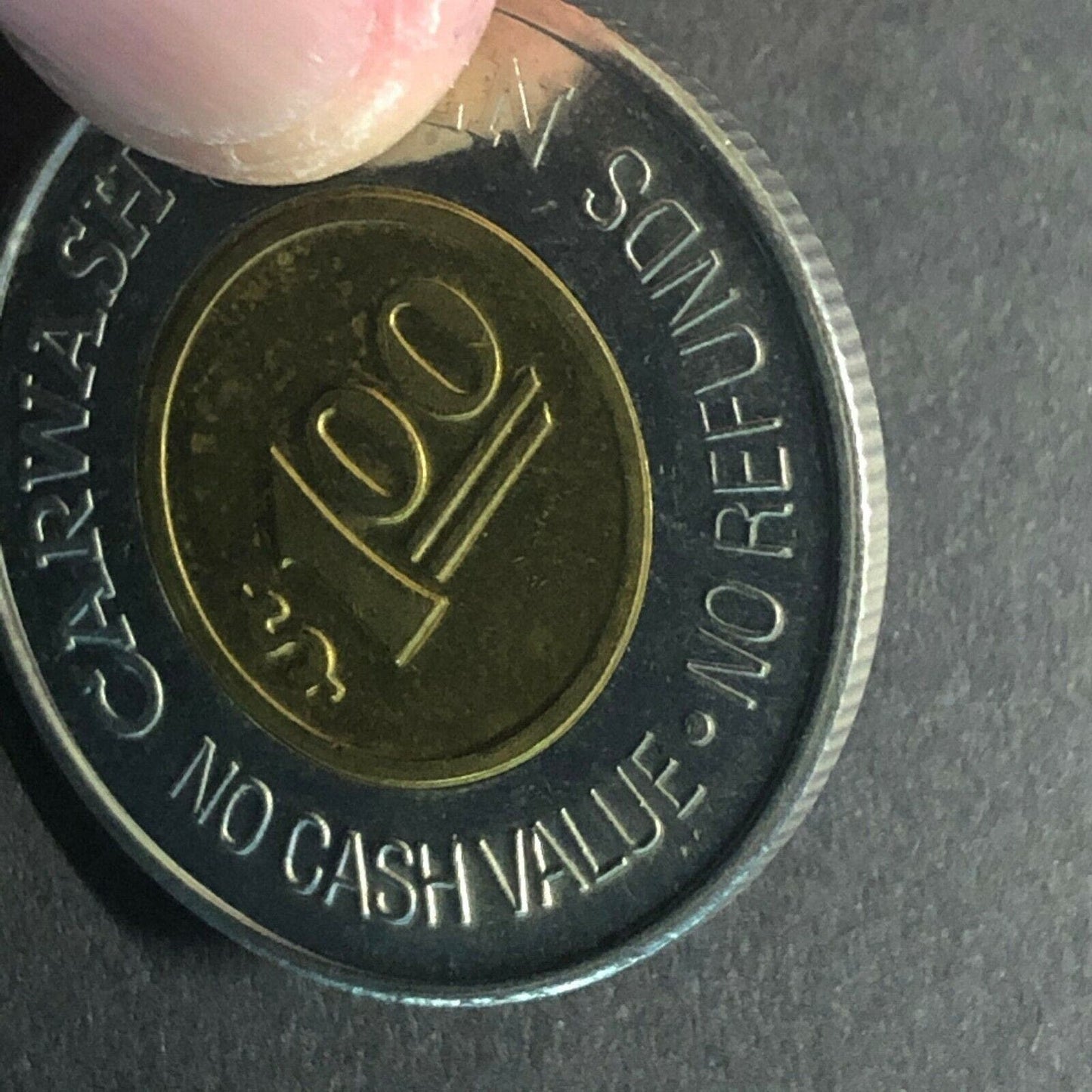 27.25mmTLC "Touchless Loving Care" Bimetallic Car Wash Brass Token Fauver Coll.