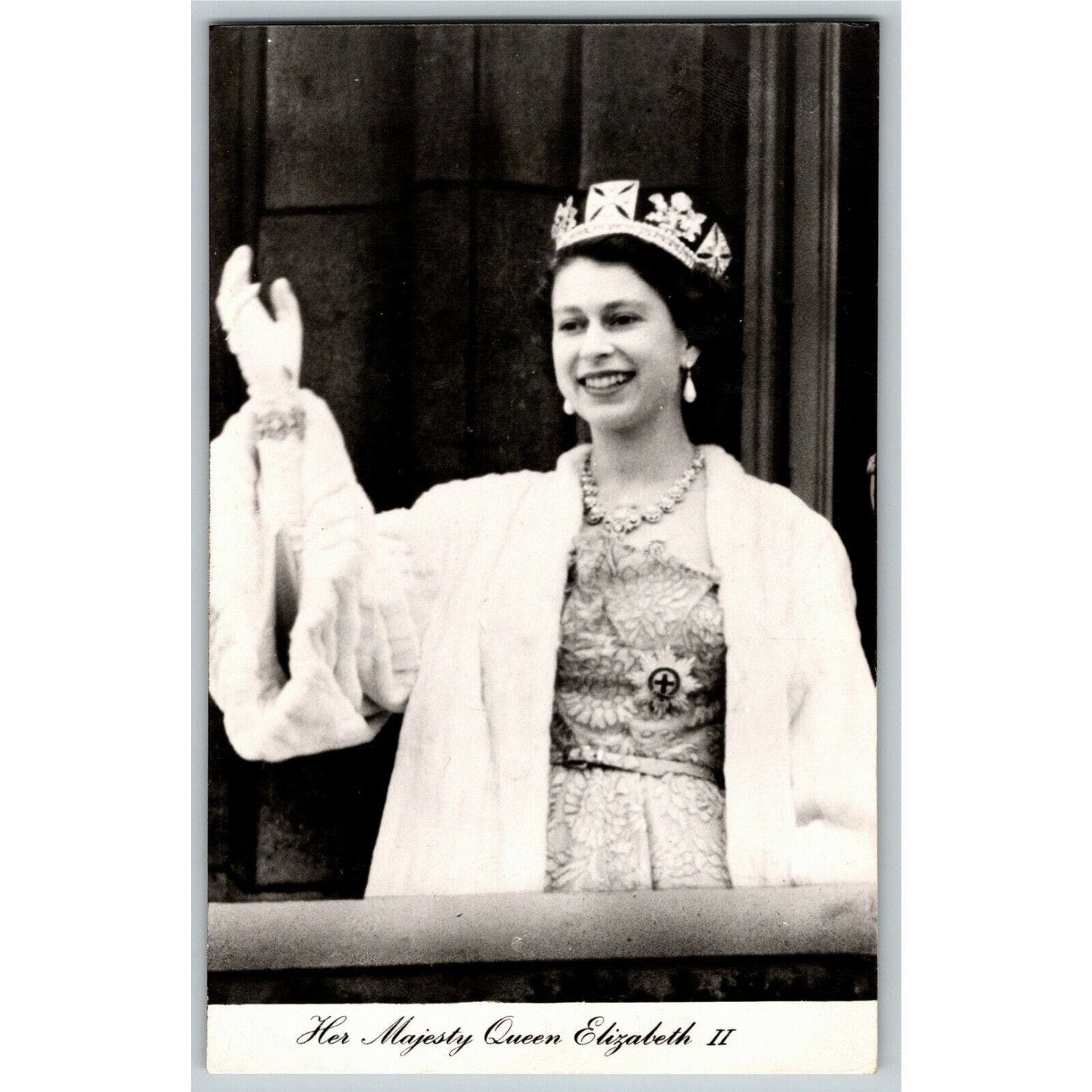 Queen Elizabeth II w/ Tierra Waves - Tuck's RPPC Postcard Unposted