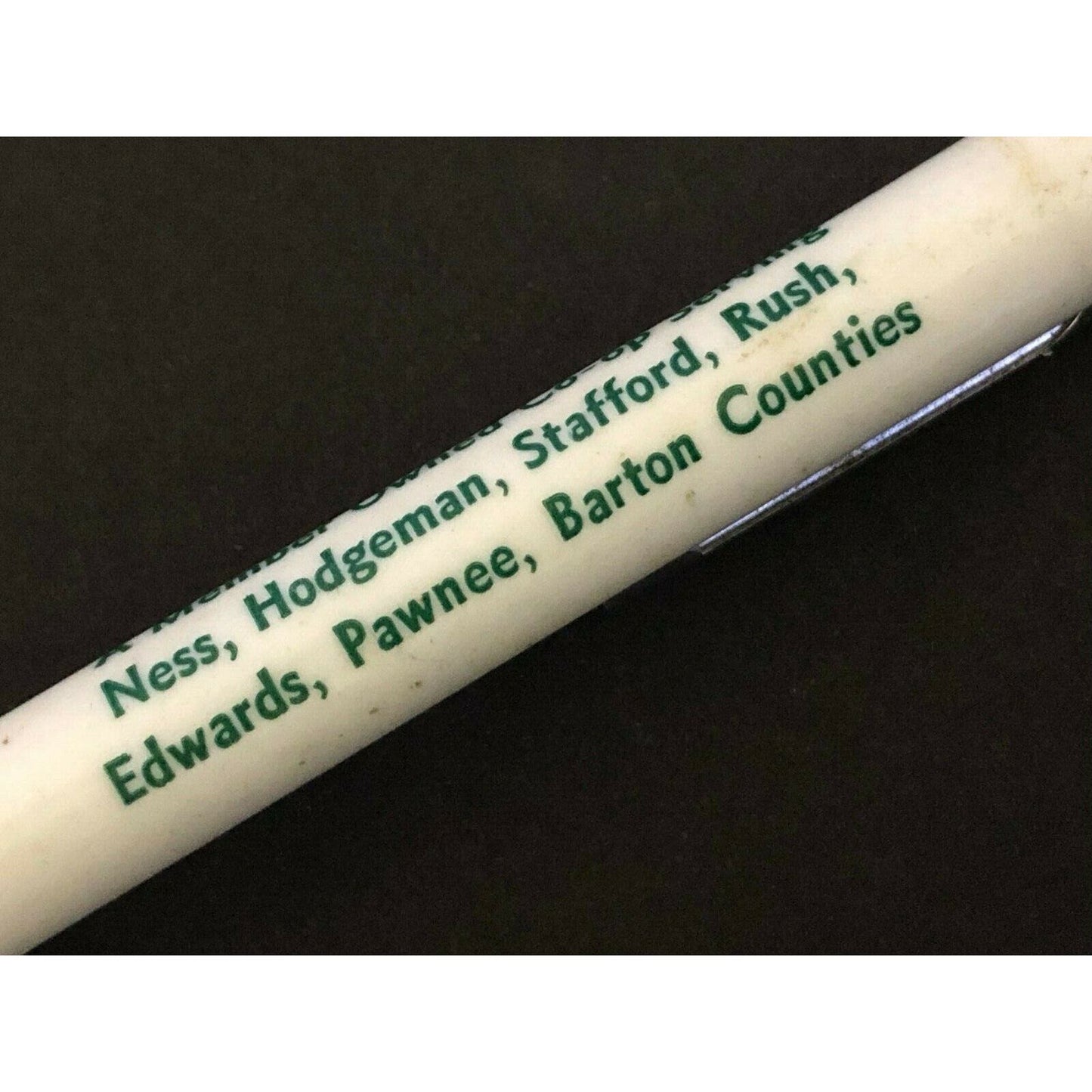 c1950's-60's Larned Production Credit Kansas Counties Mech. Advertising Pencil