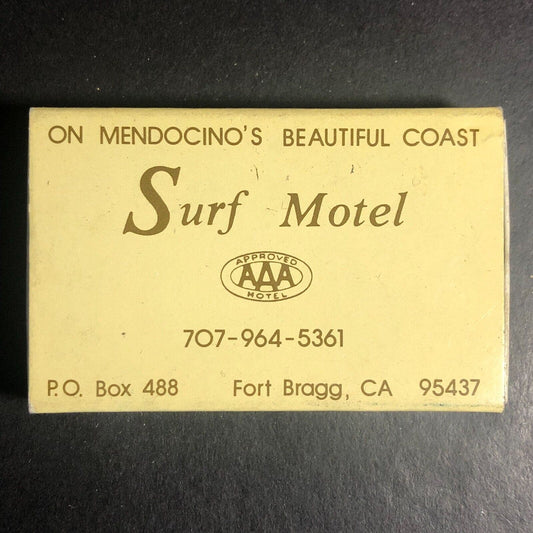 Lakeport, CA Skylark Motel / Surf Motel Fort Bragg Matchbox c1975-85