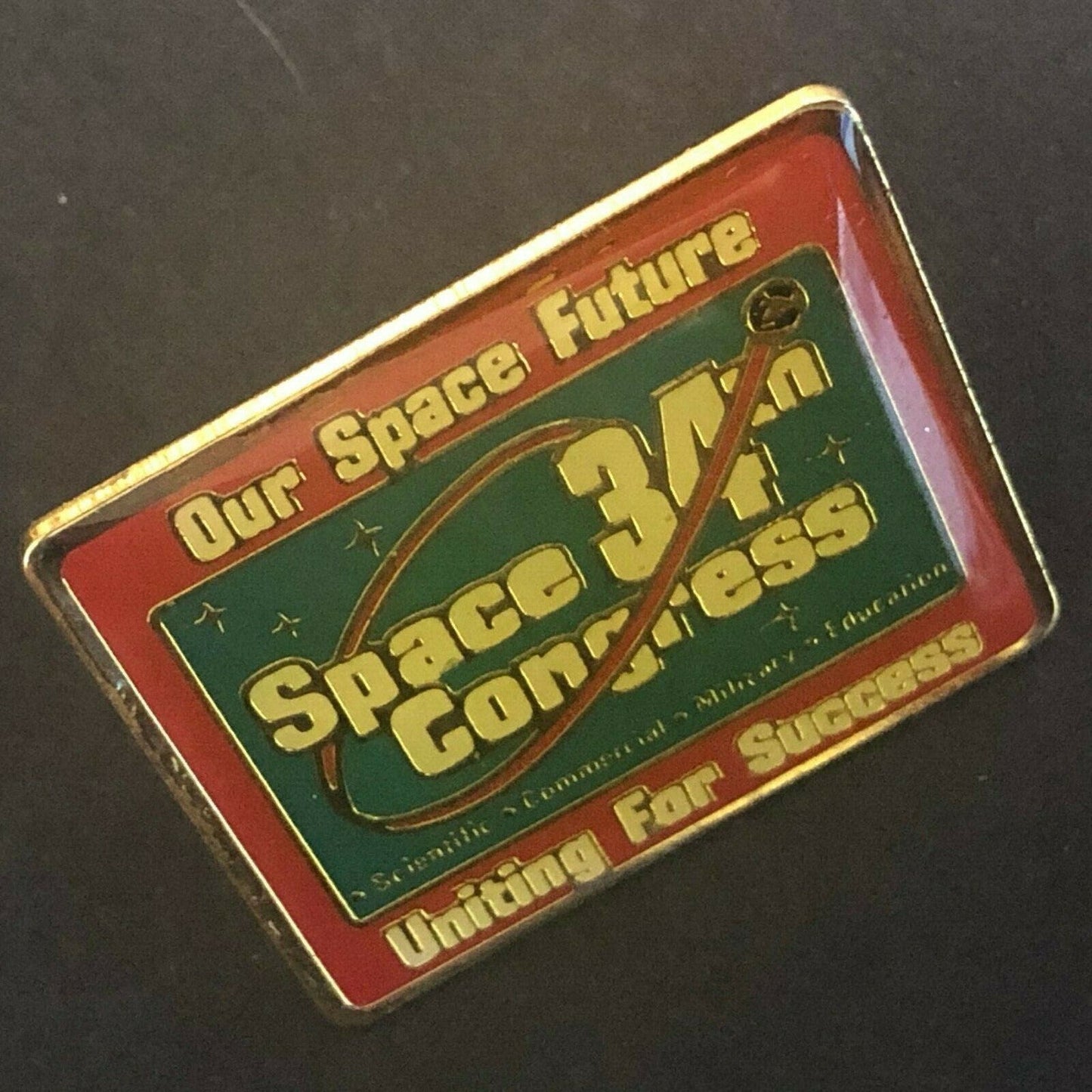 Official NASA 34th Space Congress "Uniting for Success" Lapel Pin - VGC NOS