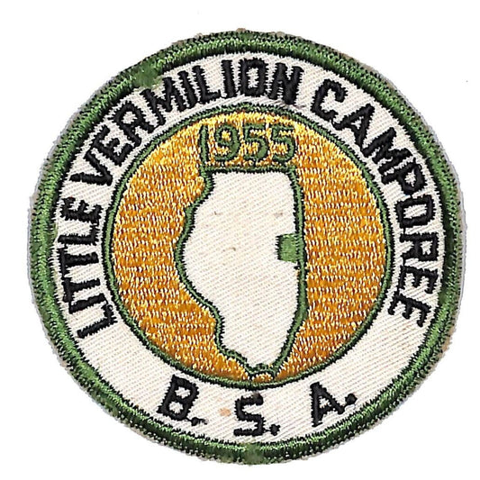 BSA Patch Little Vermilion Camporee 1955 Boy Scouts Piankeshaw Council - Scarce