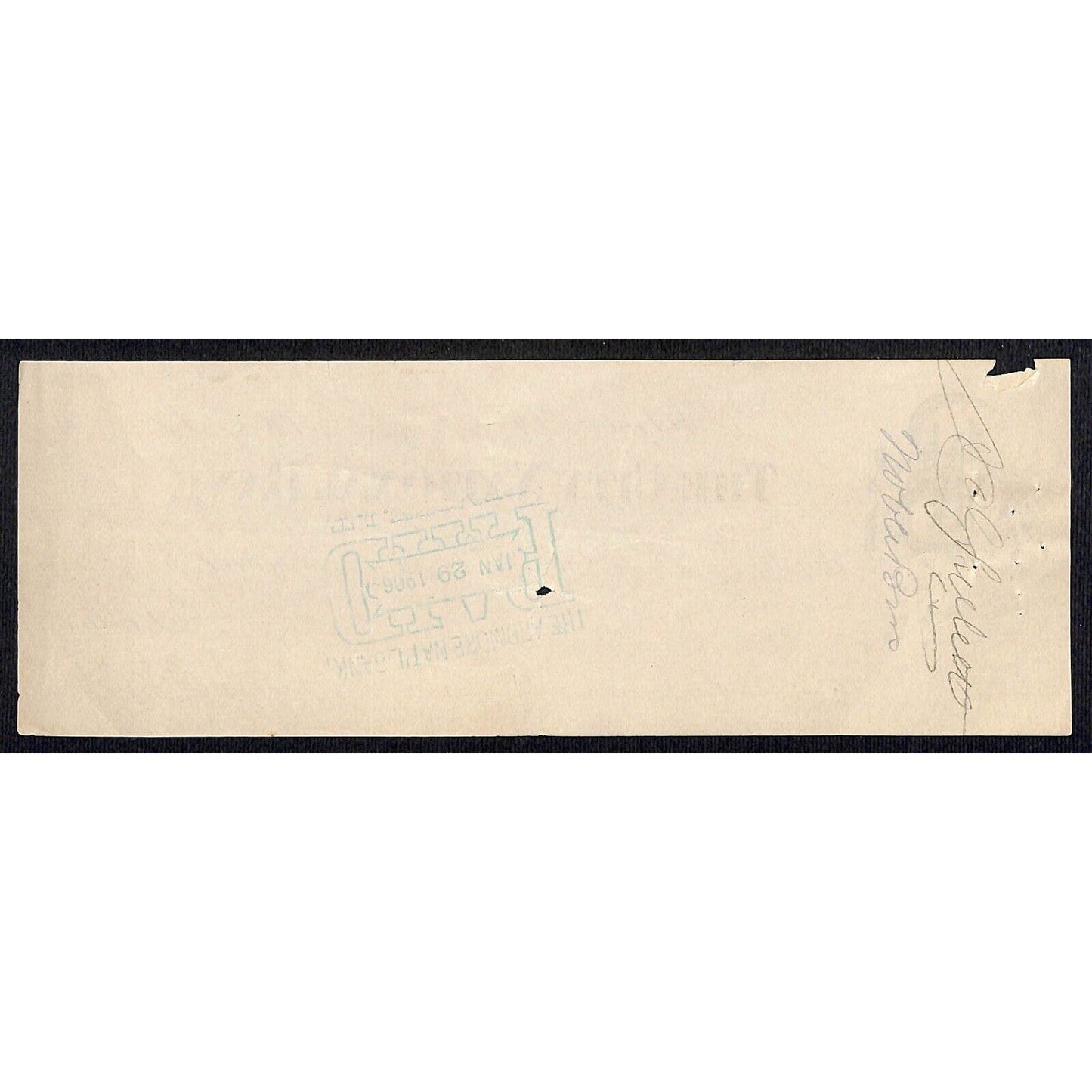 Ardmore, OK 1906 Indian Territory "The City National Bank" Check - Scarce