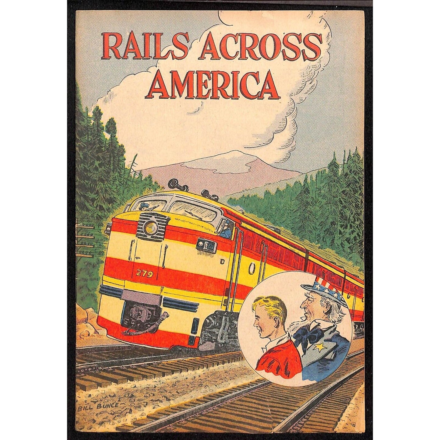 "Rails Across America" Comic Book Style w/ Uncle Sam 1968 15pp VGC
