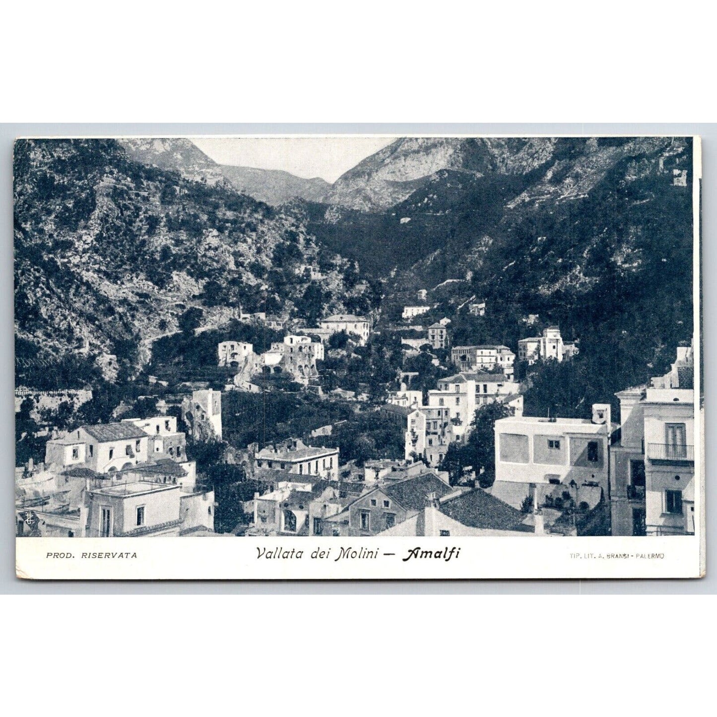 Italian Postcard Amalfi "Valley of the Mills" RPPC 1901-1907 NP VGC