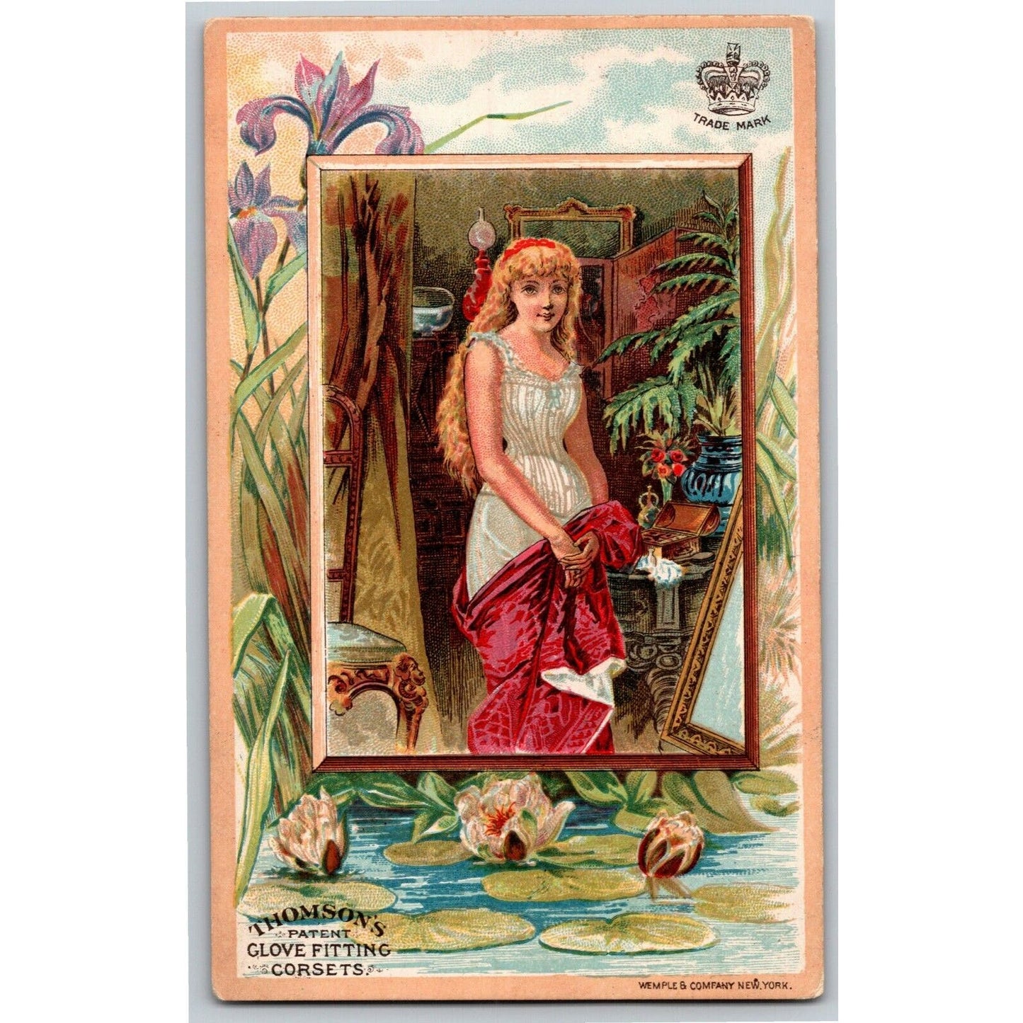 Thompson's Glove Fitting Corsets Thalheimer Bros. Richmond Victorian Trade Card