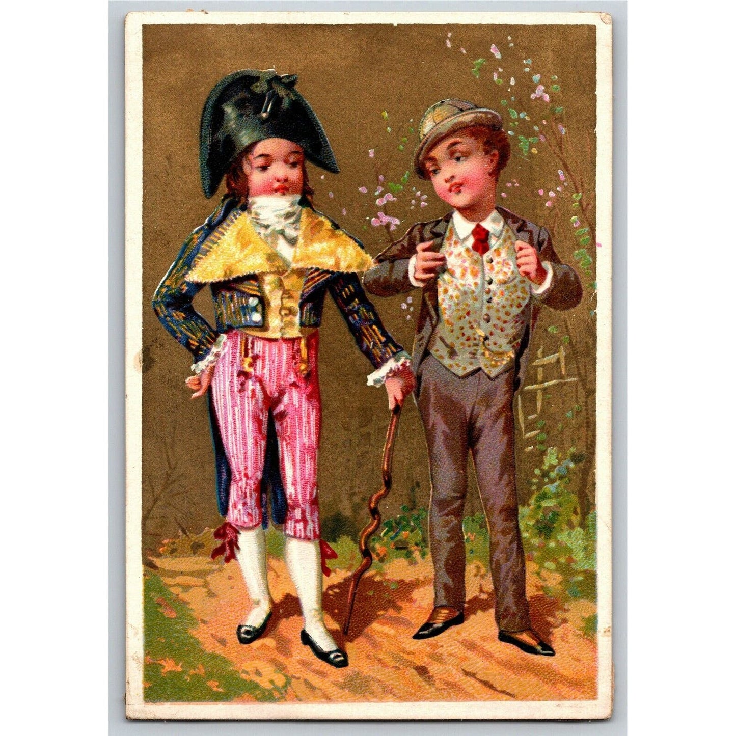 French Victorian Trade Card - 1889 Exposition Universelle Dressed as Napoleon?