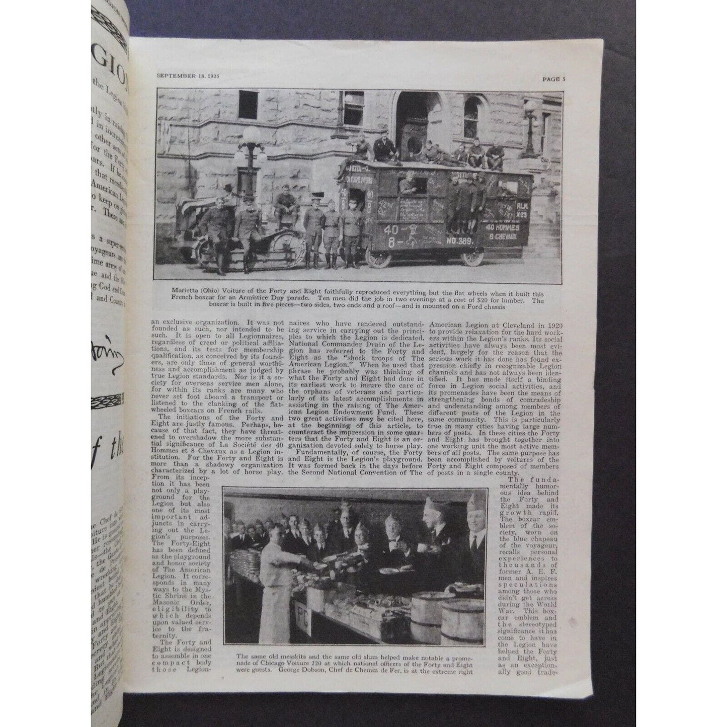 "The American Legion Weekly" Sept 1925 - 22 pgs.