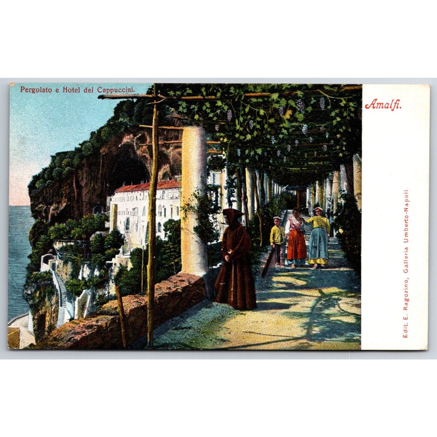 Italian Postcard Amalfi Pergola and Hotel del Cappuccini 1901-1907 NP VGC