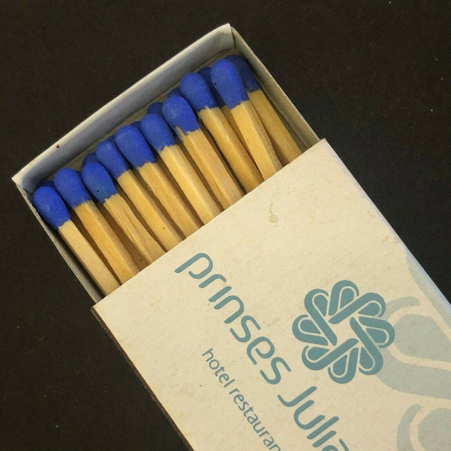 c1980's-90's Wooden Matchbox Matchbook - Prinses Juliana Hotel Rest. Valkenburg
