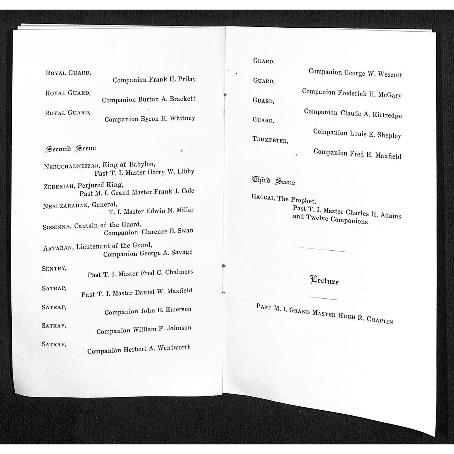 Hampden Highlands, ME Amos W. Knowlton* 1916 Bangor Masonic Knights Meeting