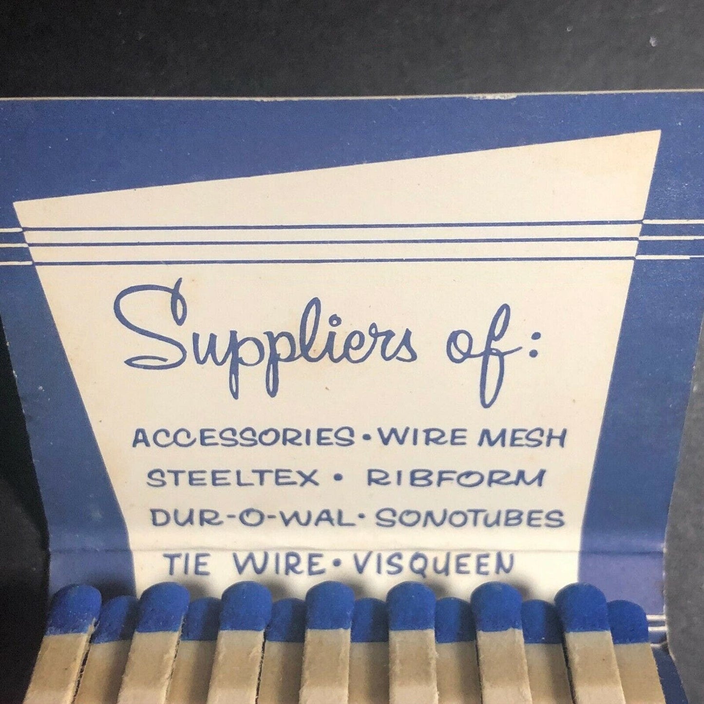 60's-70's Full Matchbook "Brocker Reinforcing Steel Fabricator" York, PA
