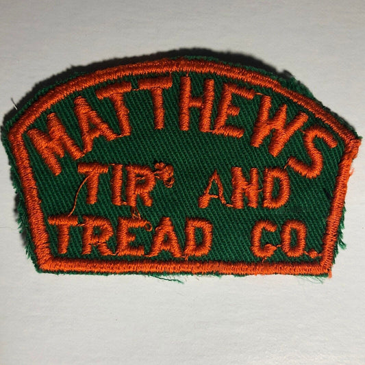 Matthews Tire and Tread Co. (Olean, NY) Embroidered Patch c1950's-60's