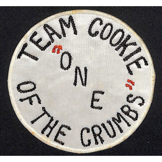 "Team Cookie" "One of the Crumbs" Vintage Embroidered Patch c1960's-70's 4 1/2"