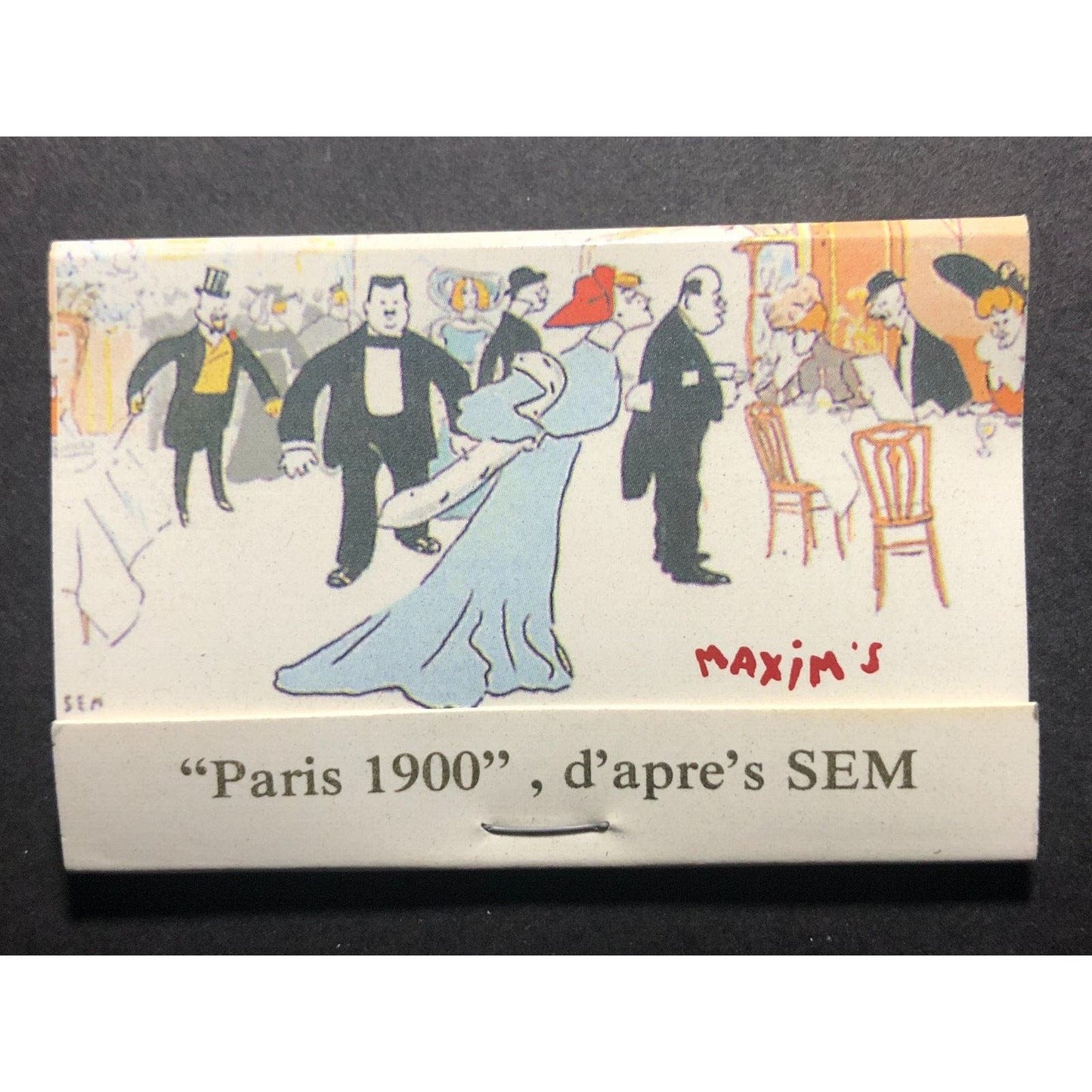 Maxim's De Paris Suite Hotel "Paris 1900" Full Matchbook c1975-85 VGC