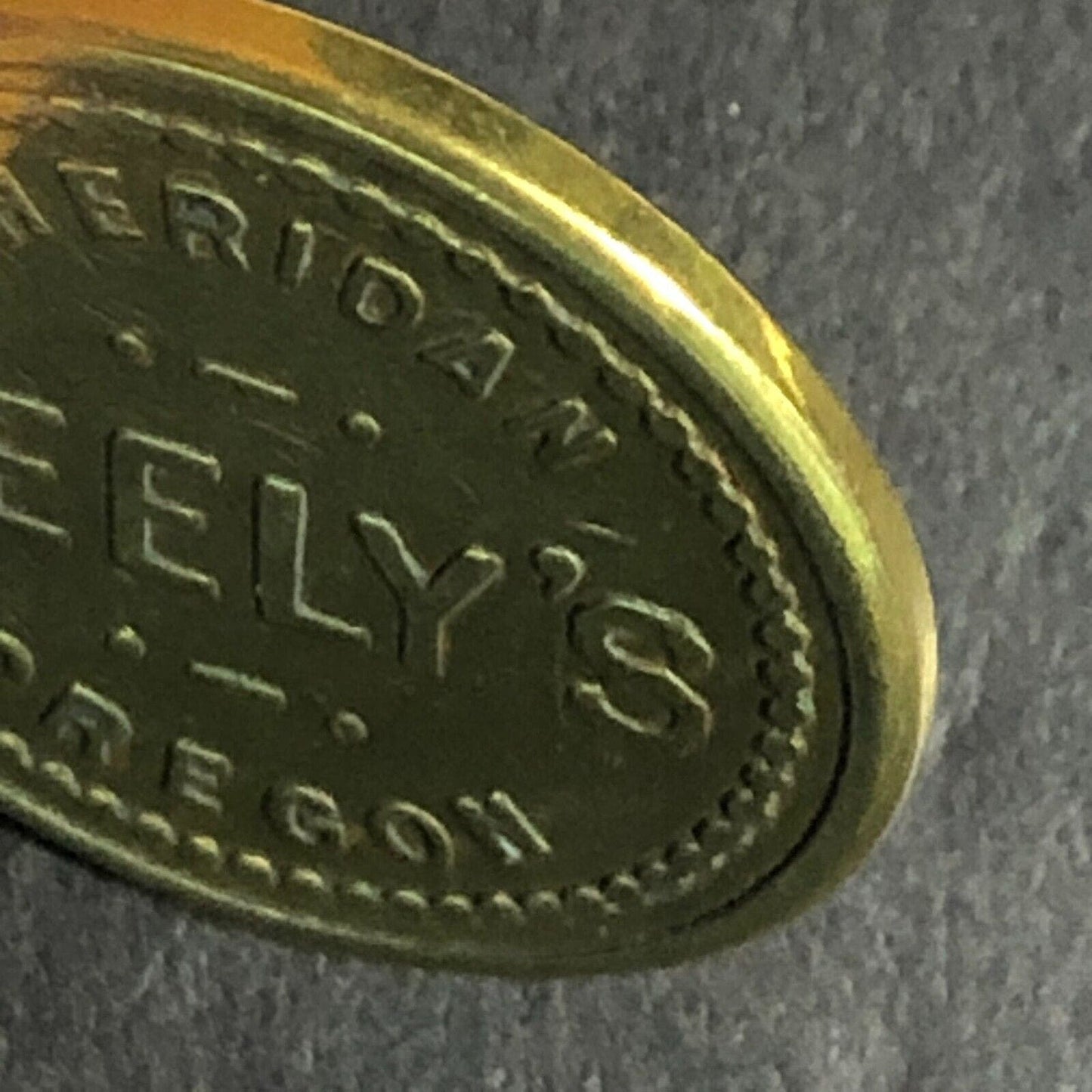 Neely's Sheridan Oregon Brass G/F 5c Trade Token 21.17mm
