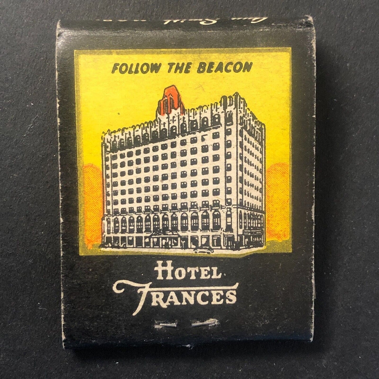 Hotel Frances Monroe, LA Vintage Full Matchbook c1930's-40's Scarce