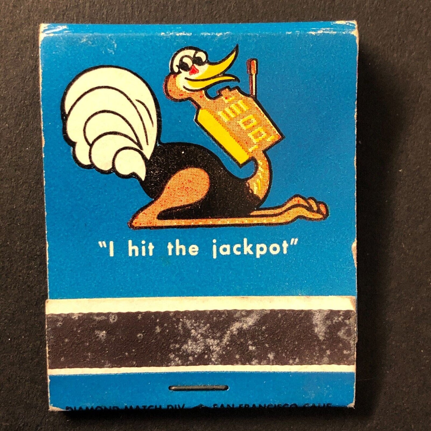Harrah's Reno Lake Tahoe Full Matchbook Ostrich Swallows Slot Scarce c1960's