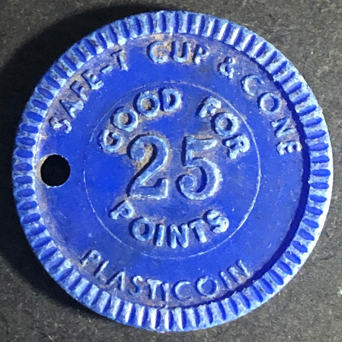 Safe-T Cup & Cone G/F 25 Points Plasticoin (Ice Cream) Token 26mm