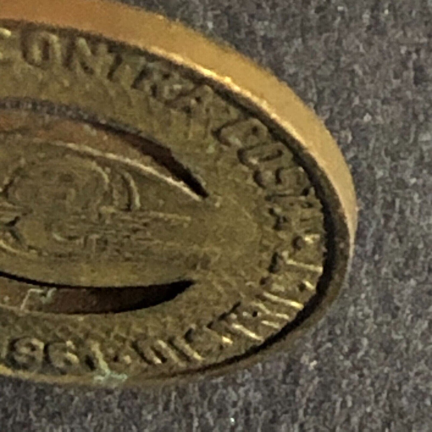 Alameda Contra Costa Transit District CA 1961 Brass G/F Local Fare Token 16.45mm