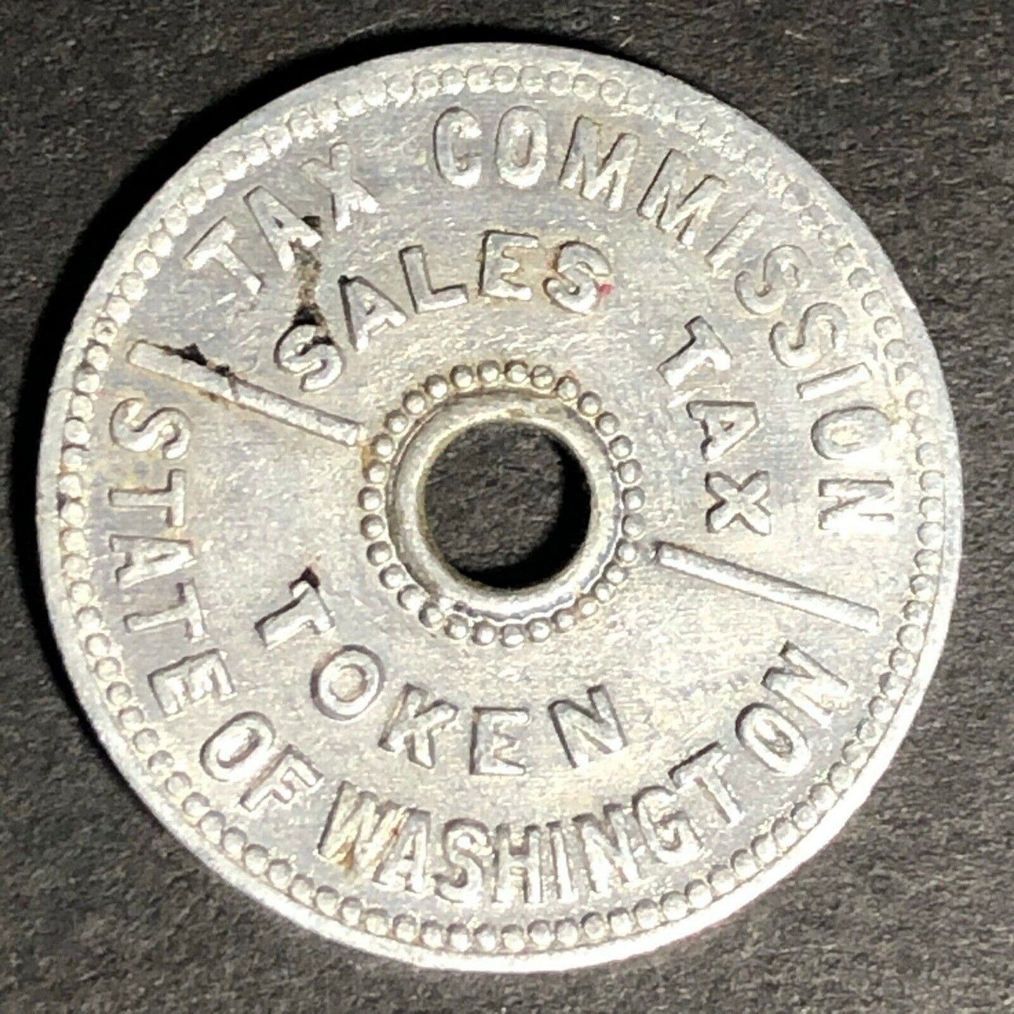 22.7mm c1930's Aluminum State of Washington Sales Tax Commission Token