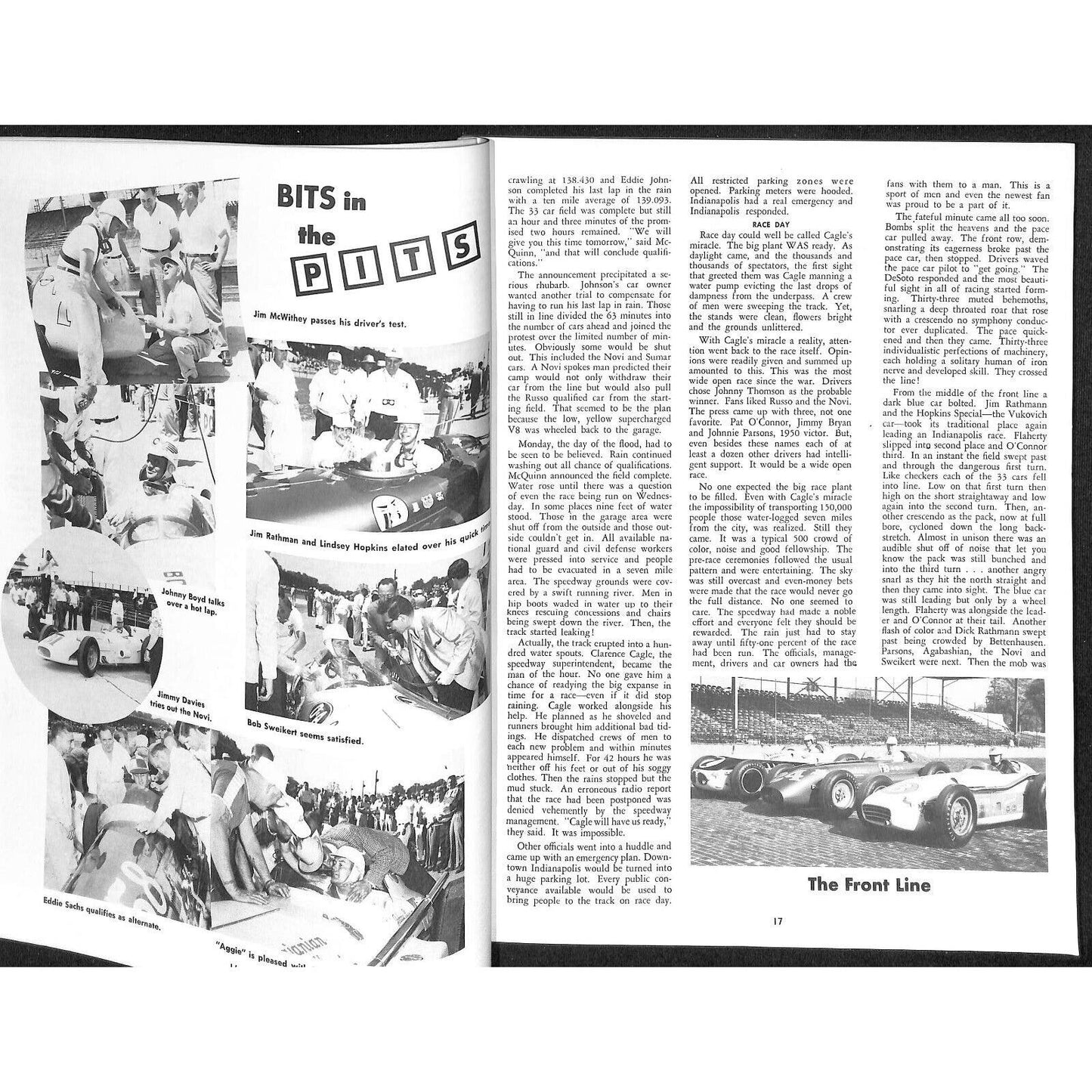 1956 Indy 500 Floyd Clymer's Indianapolis Yearbook IMS 112pp - VGC