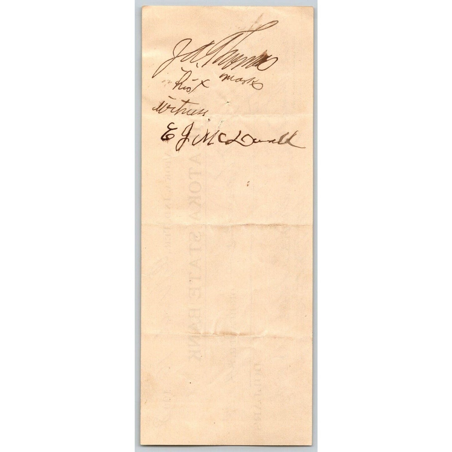 Atoka, OK 1908 Indian Territory* "The Atoka State Bank" Check $40 Scarce