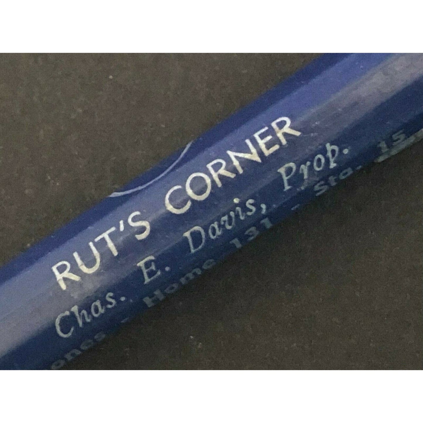 c1940's-50's Rut's Corner Red Crown Gas Rt. 66 Litchfield, ILL Mech. Adv. Pencil