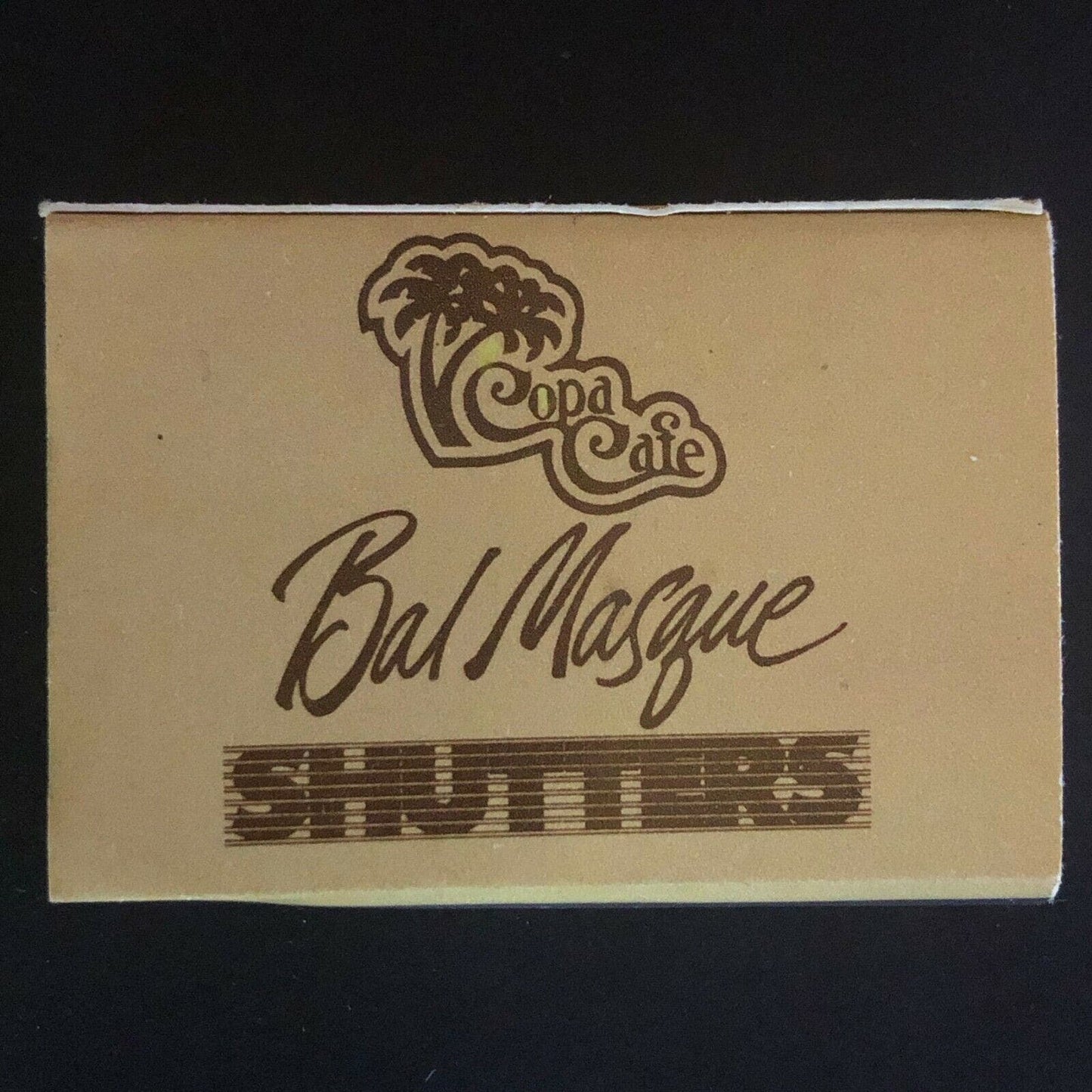 c1970's-80's Wooden Matchbox Matchbook "Lalique Emerald Lounge" Bal Harbour, FLA