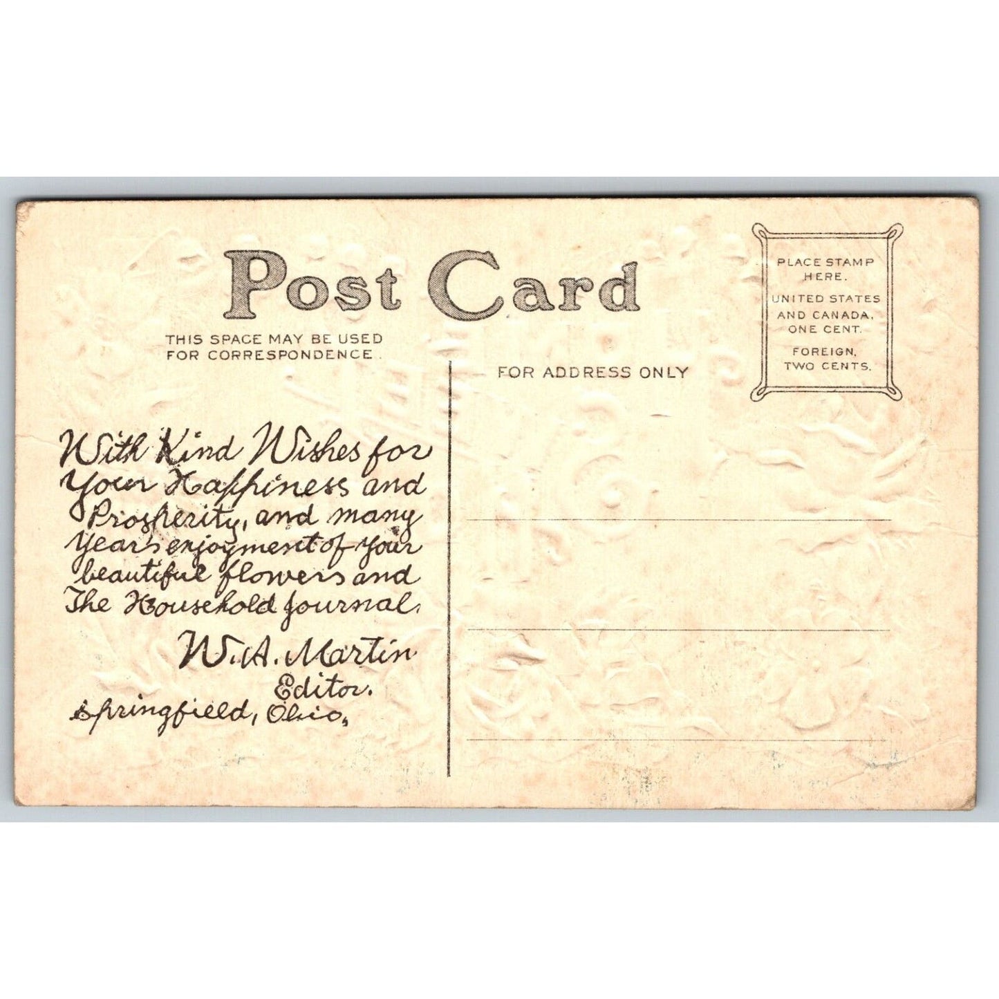 Household Journal Magazine Advertising Home Sweet Home Postcard c1910-15 VGC