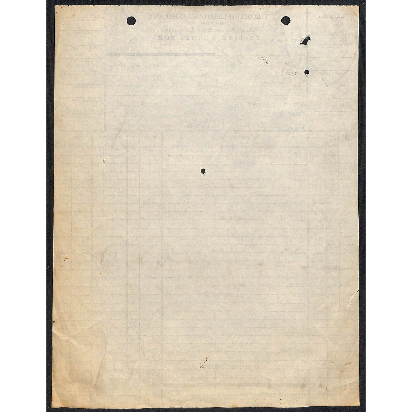 Geo H, Eberhard - Butte Montana 1925 Billhead Letterhead - Wilson Drug