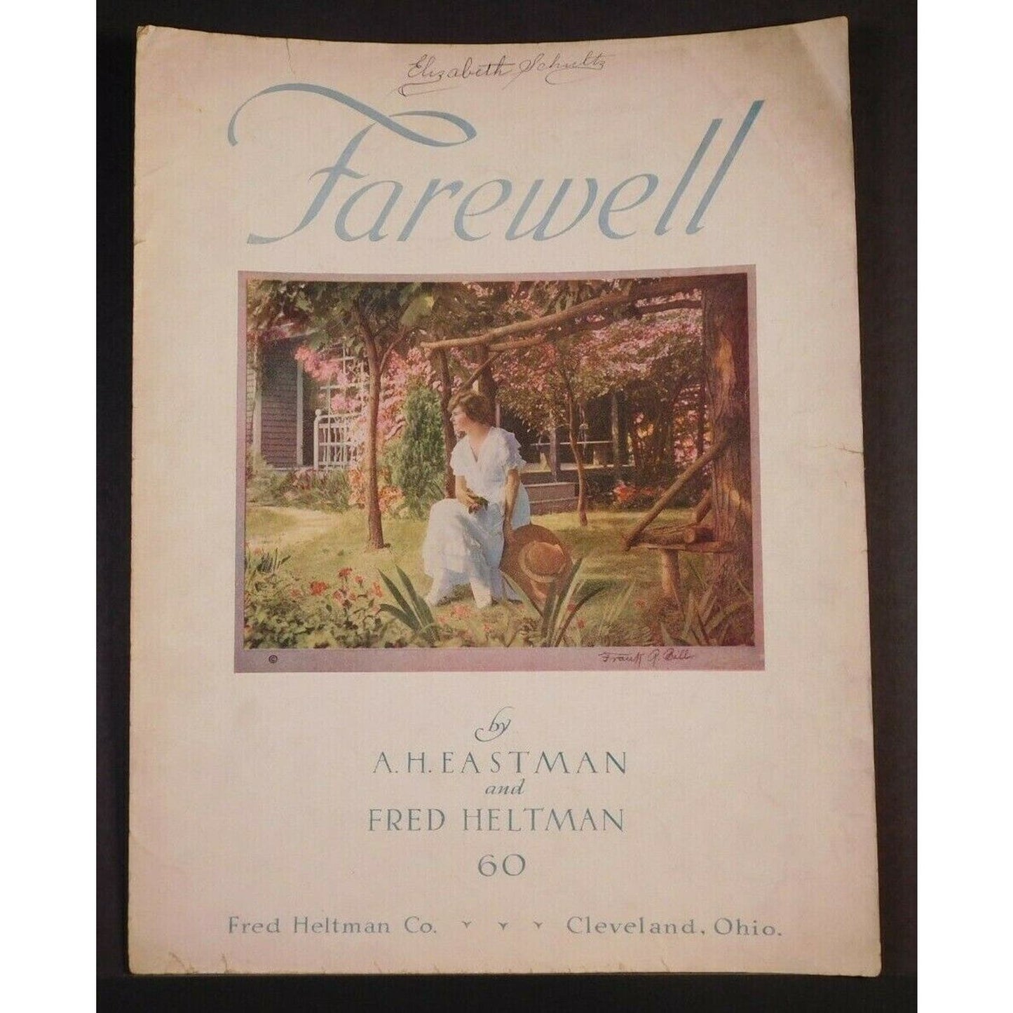 WWI Sheet Music - "Farewell" A.H. Eastman & Fred Heltman