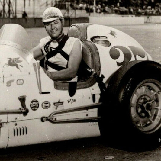 Indy 500 RPPC Postcard "1955 Eddie Russo" Official Race Photo Unposted VGC