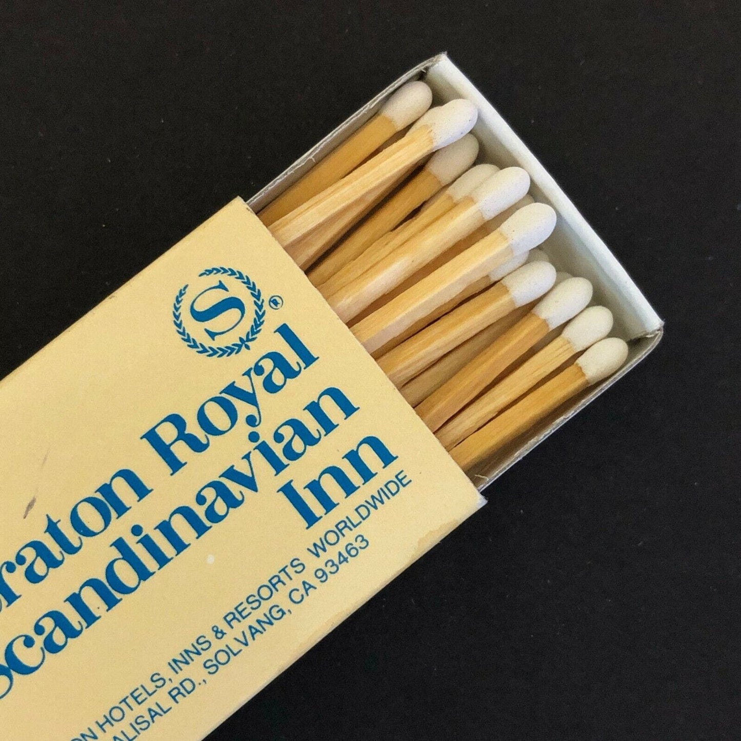 c1970's-80's Wooden Matchbox Matchbook - Sheraton Royal Scandinavian Inn