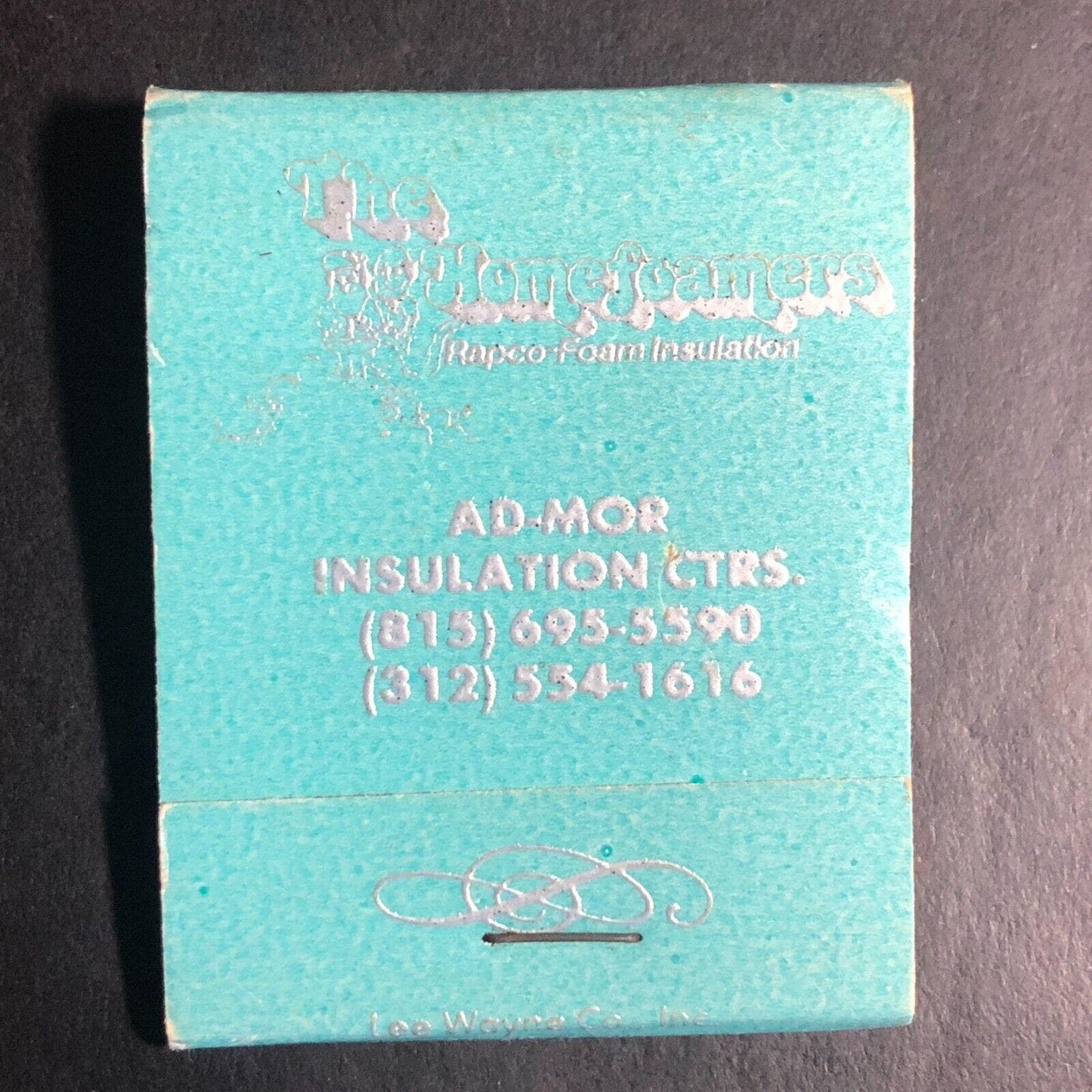 HomeFoamers Insulators Ad-Mor Illinois Full Matchbook c1974-84 VGC