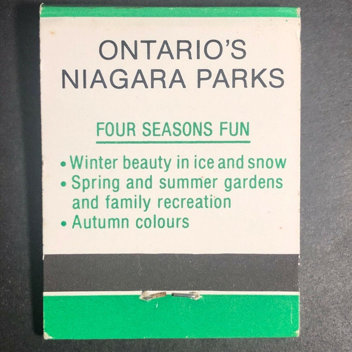 70's-80's Full Matchbook "The Niagara Parks Commission" Ontario