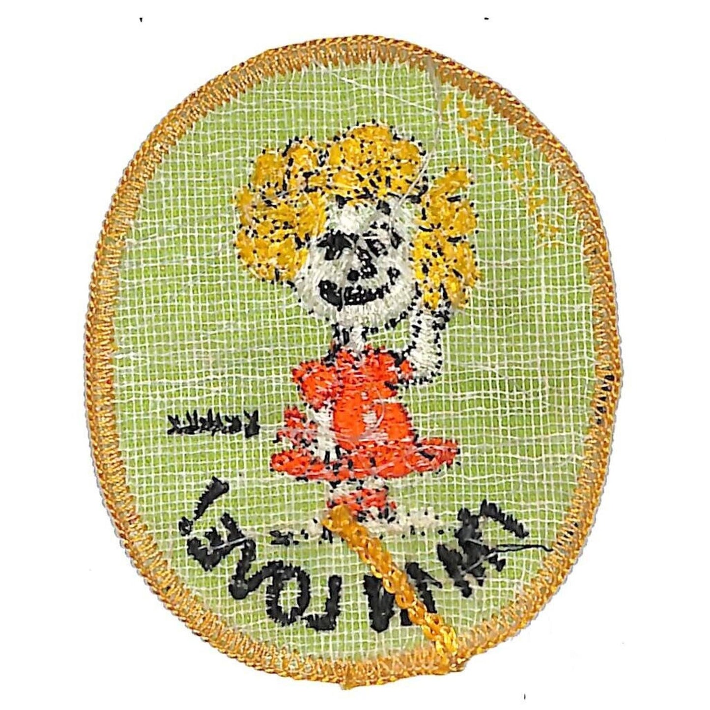 Peanuts Frieda "I'm In Love!" 1971 Embroidered Patch NOS 2 1/2" x 3" Scarce