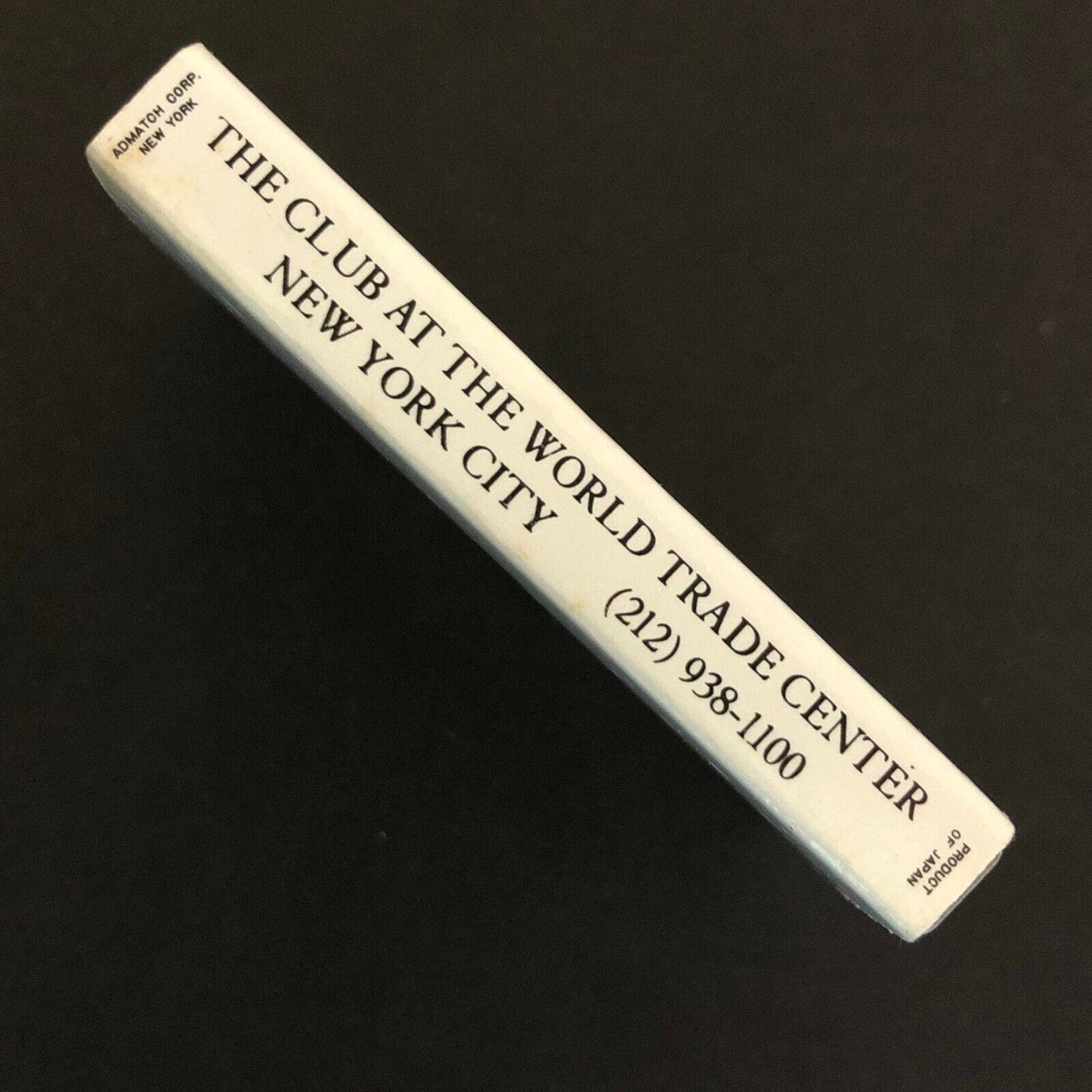 c1970's-80's Wooden Matchbox Matchbook "The Club at The World Trade Center" NYC