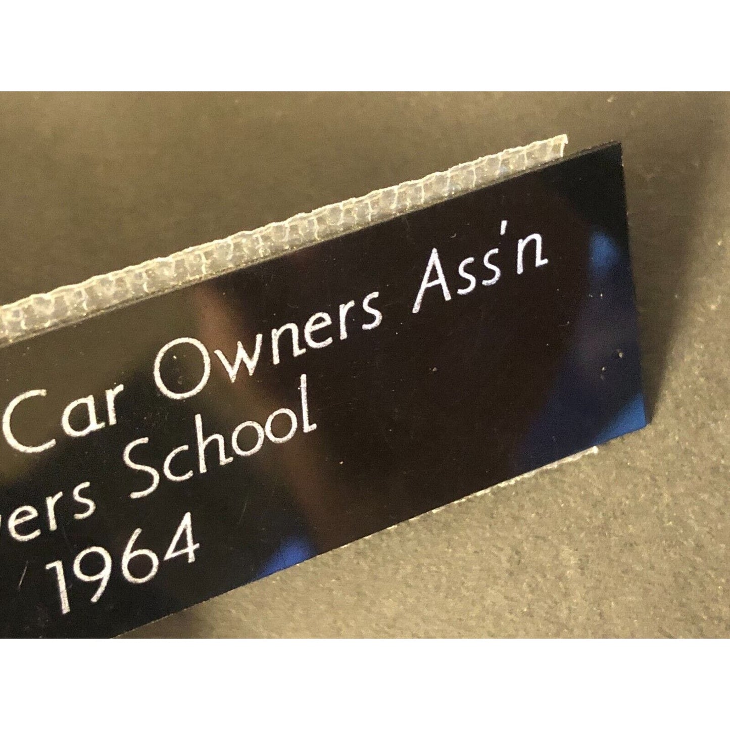 BSCOA British Sports Car Owners 1964 Drivers School Auto Racing Wall Plaque