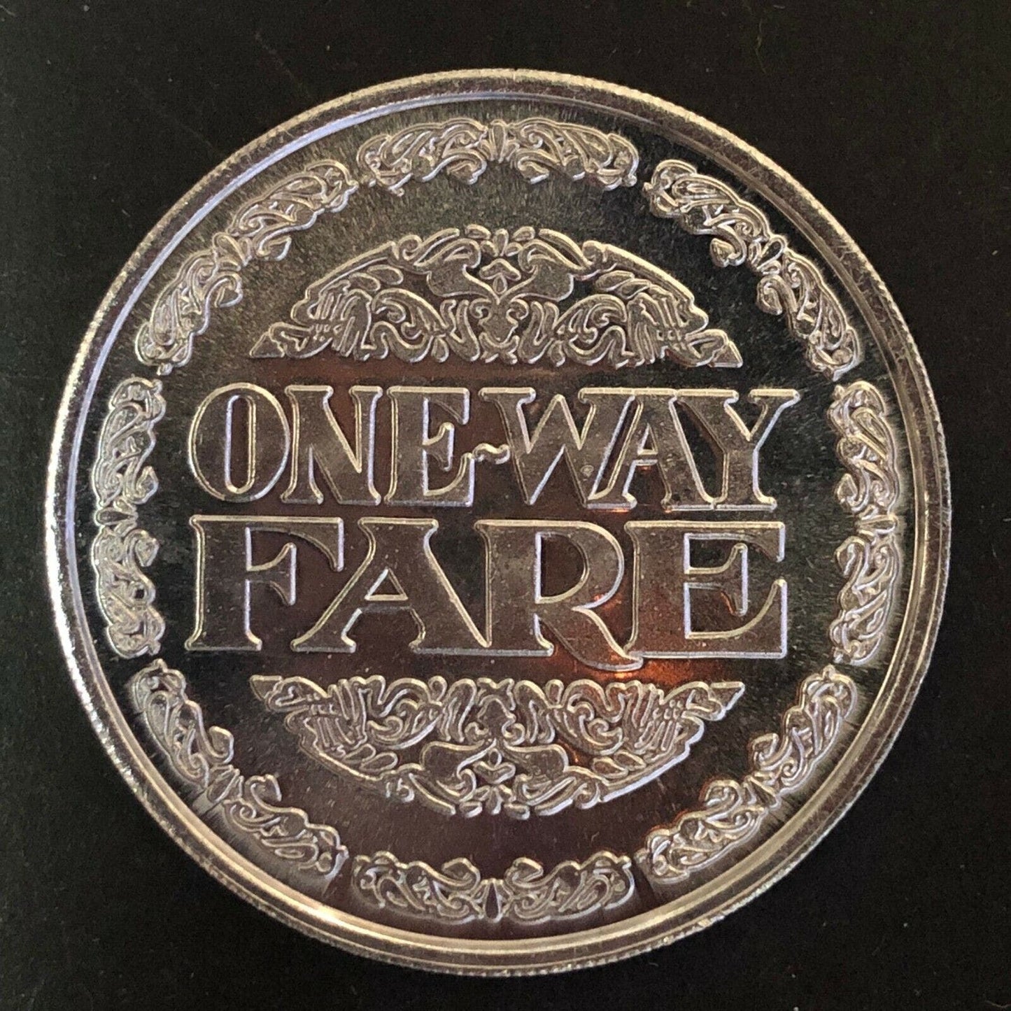 c1980's-90's Aluminum St. Armand's Circle Transit Trolley Token 39mm One-Way